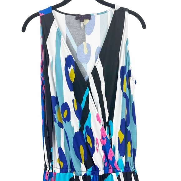HALE BOB Multicolored Leopard Sleeveless Jumpsuit Mixed Print Colorful Wide Leg - Picture 2 of 16